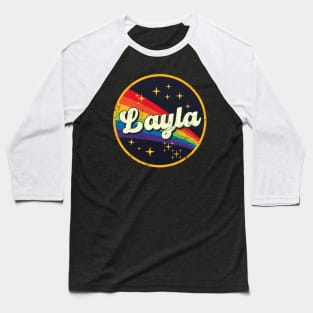 Layla // Rainbow In Space Vintage Grunge-Style Baseball T-Shirt